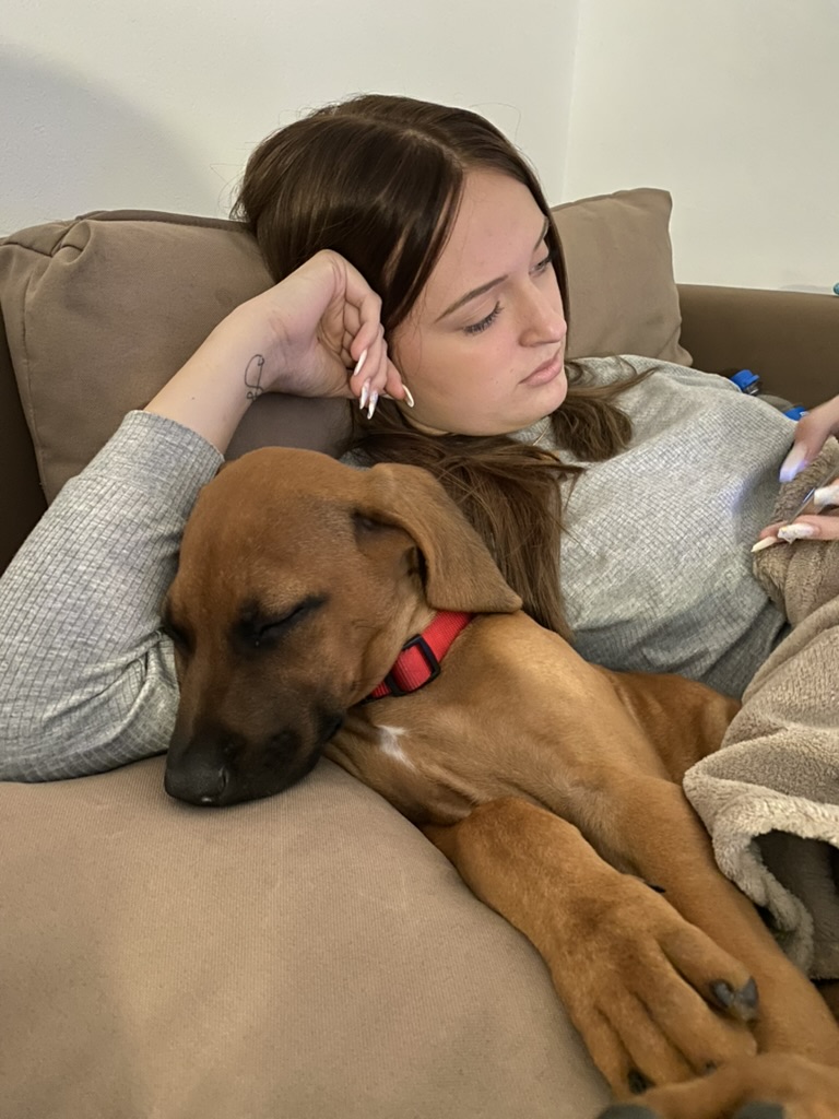 Emily mit Hund